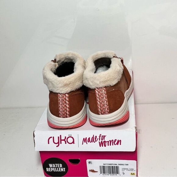 Ryka Water-Repellent Suede Faux Fur Anchorage Mid Ankle Boots - Picture 6 of 7